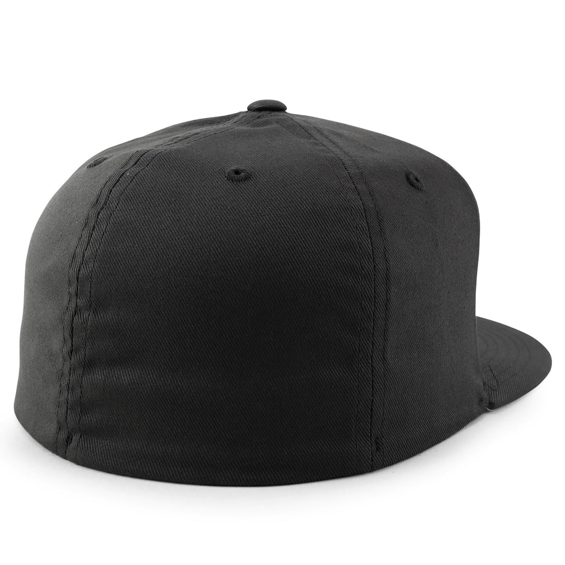Trendy Apparel Shop 6 Panel Structured Blank Flatbill Fitted Closure Flexfit Cap