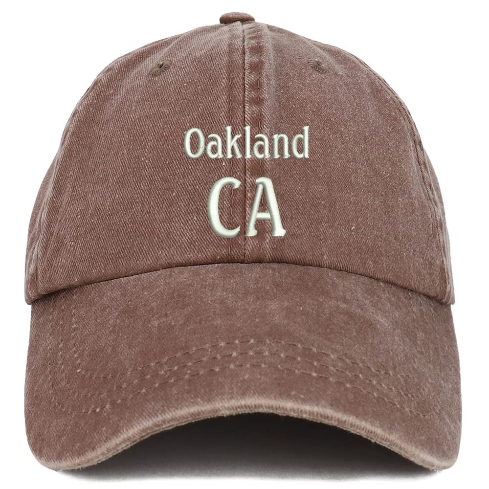 Trendy Apparel Shop Oakland CA Embroidered Pigment Dyed Washed Baseball Cap