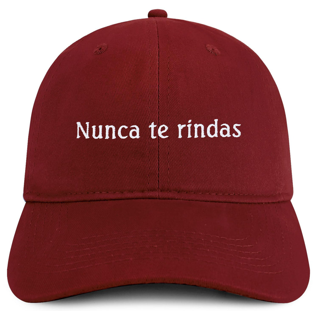 Trendy Apparel Shop Nunca te rindas Embroidered Cotton Low Profile Dad Hat