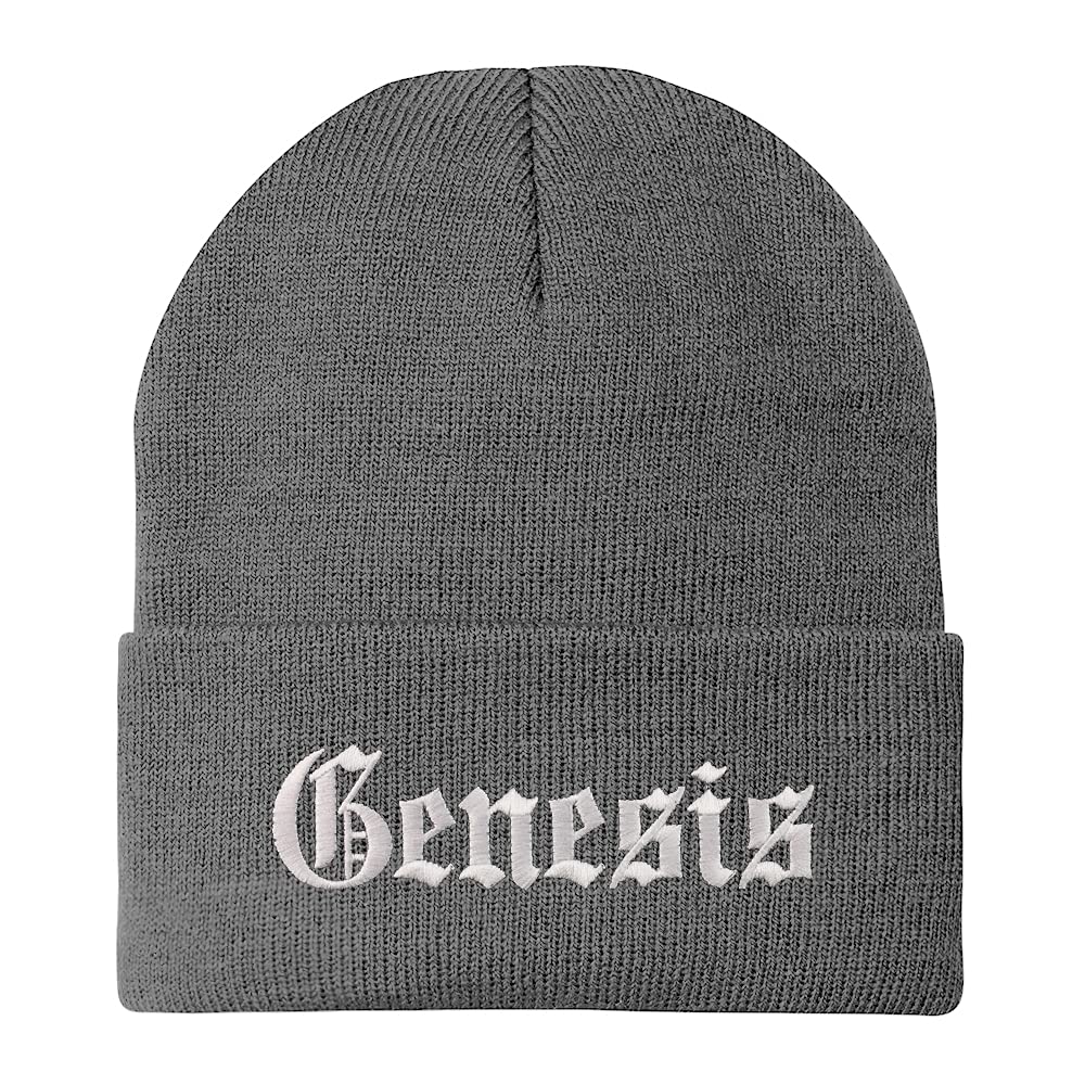 Trendy Apparel Shop Genesis Old English Embroidered Long Cuff Beanie