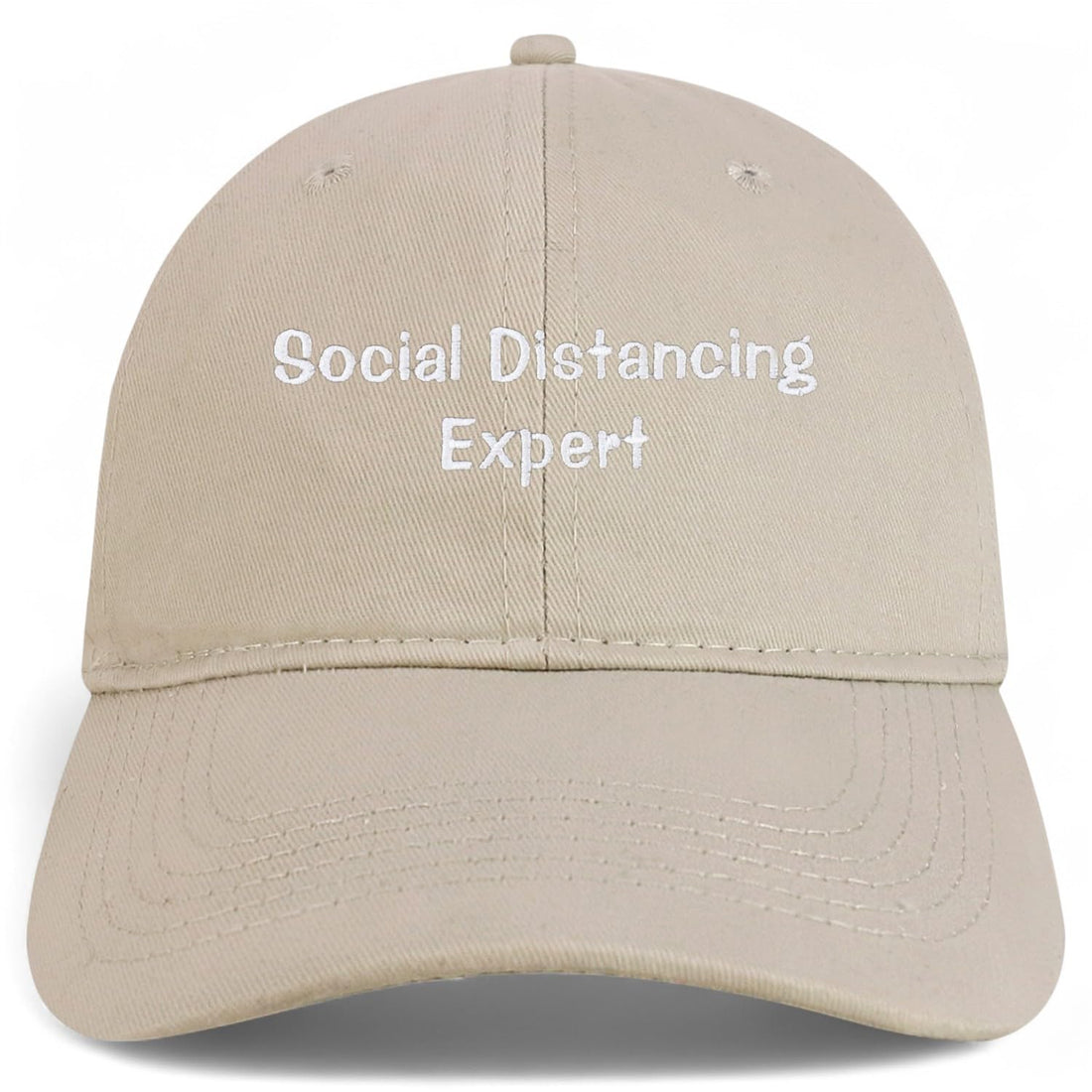 Trendy Apparel Shop Social Distancing Expert Embroidered Cotton Unstructured Low Profile Dad Hat