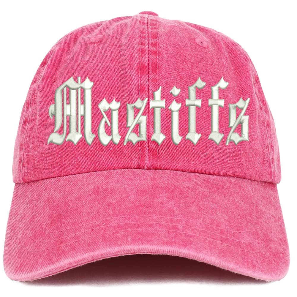 Trendy Apparel Shop Old English Mastiffs Washed Pigment Dyed Baseball Cap