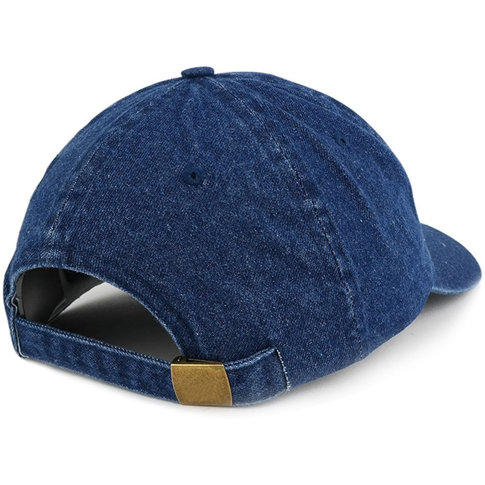 Trendy Apparel Shop Oops Patch Unstructured Denim Baseball Cap
