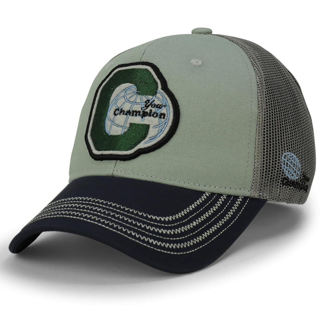 Trendy Apparel Shop Champion Embroidered Snapback Trucker Cap