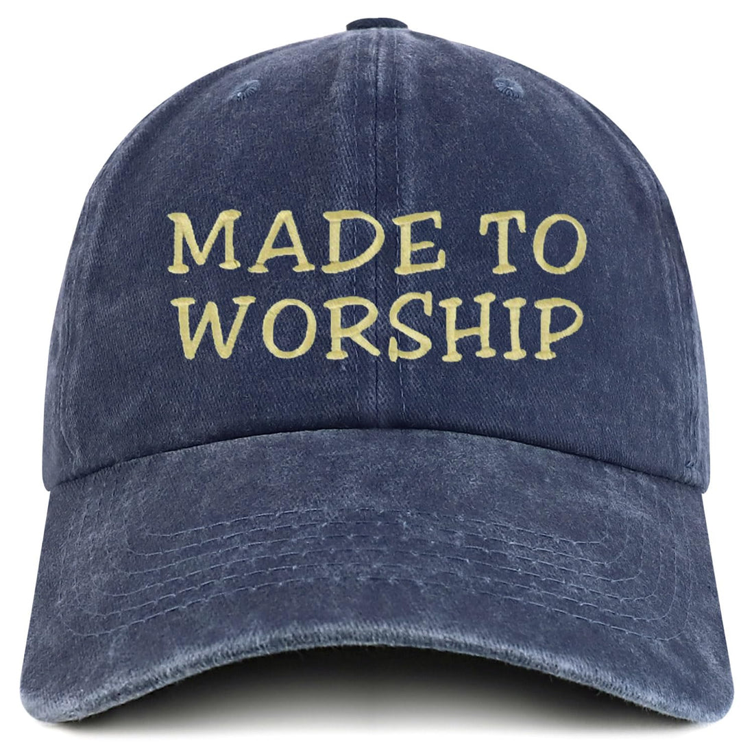 Trendy Apparel Shop Made to Worship Embroidered Pigment Dyed Cotton Baseball Cap