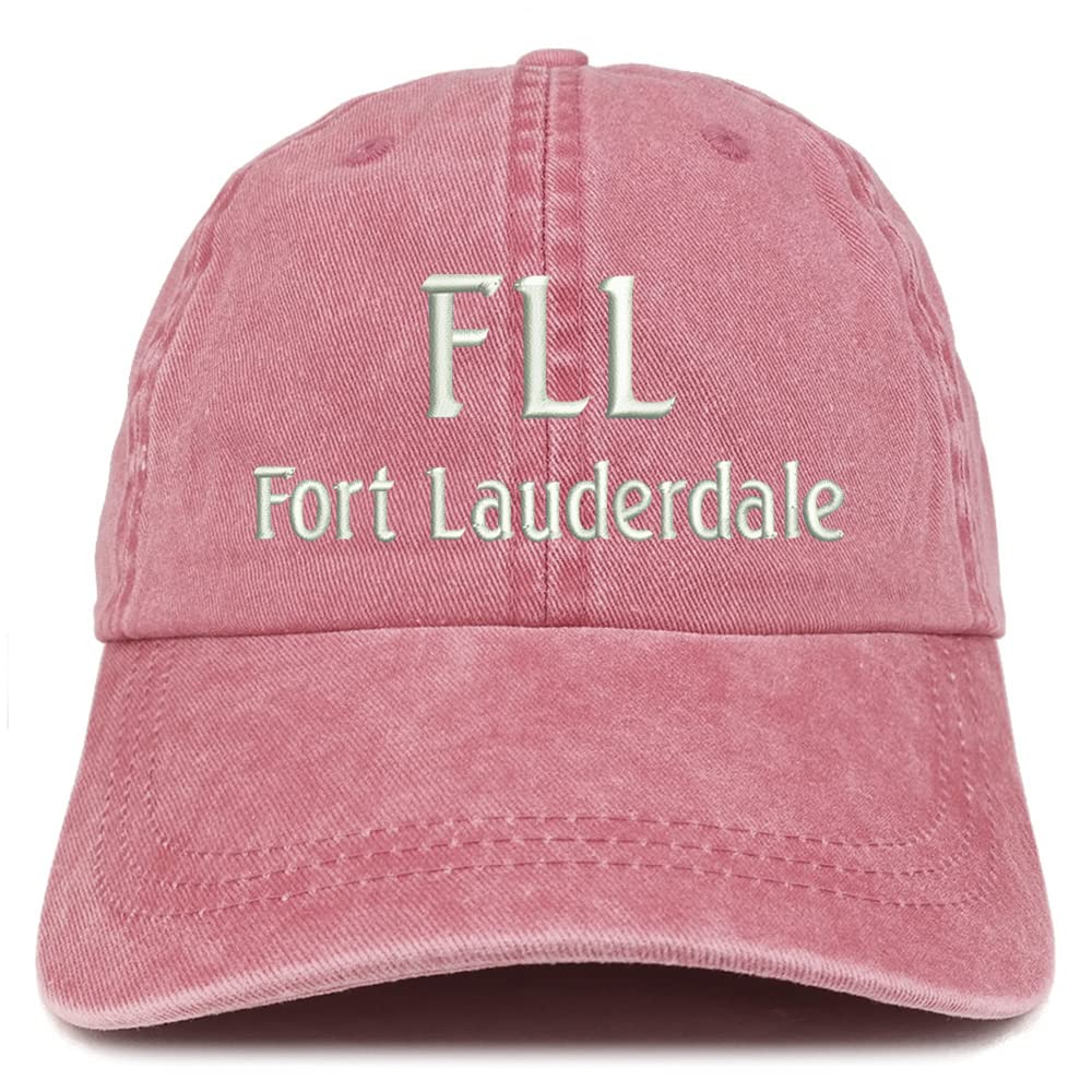 Trendy Apparel Shop FLL Fort Lauderdale Embroidered Pigment Dyed Washed Baseball Cap