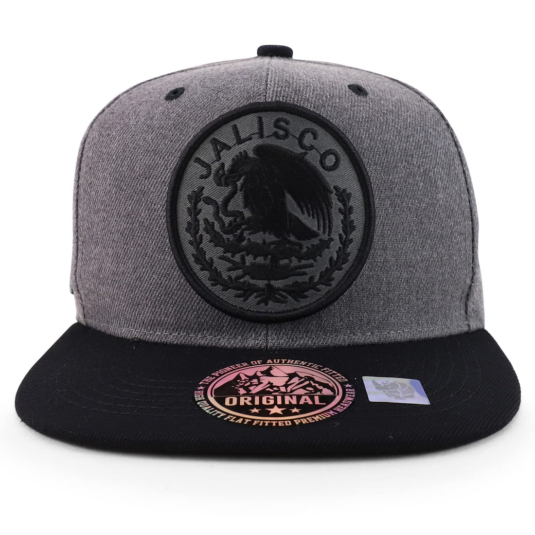 Trendy Apparel Shop Cities of Mexico Circular Logo Embroidered Flatbill Snapback Baseball Cap