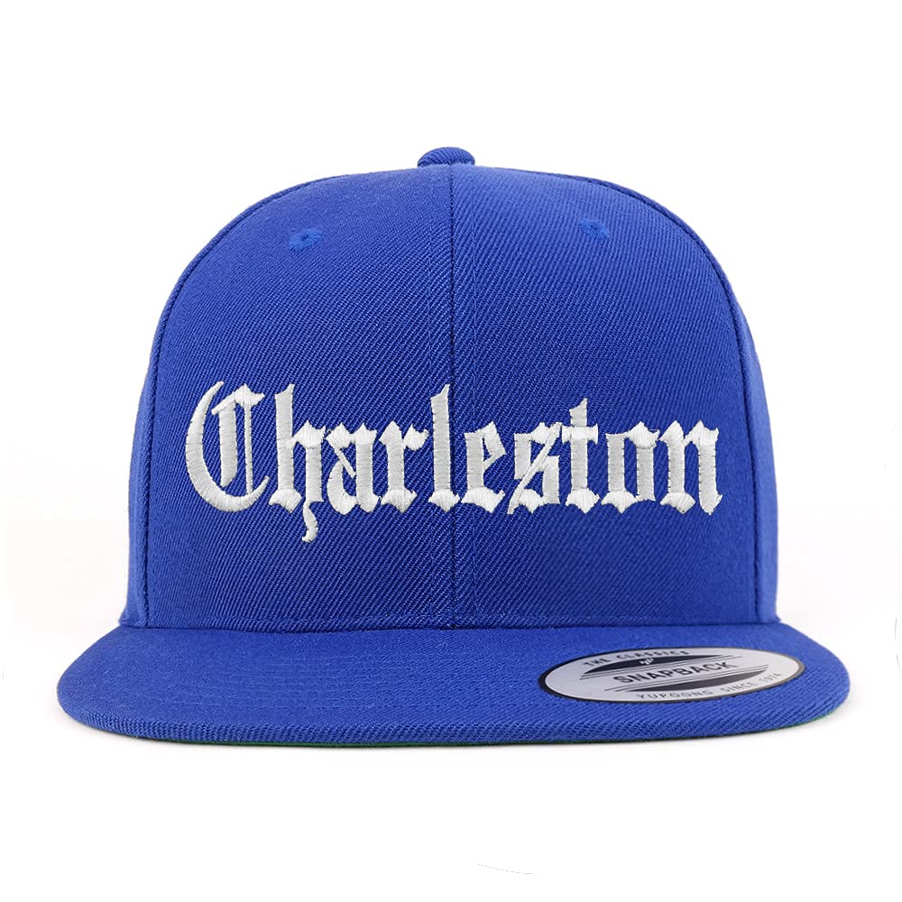 Trendy Apparel Shop Charleston Old English Embroidered Flatbill Snapback
