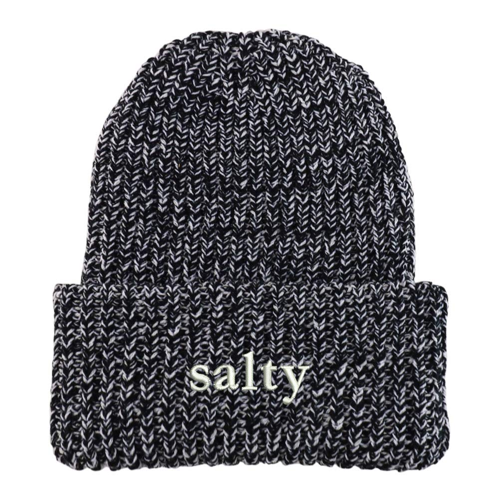 Trendy Apparel Shop Salty Embroidered Long Cuffed Thick Ribbed Knit Beanie