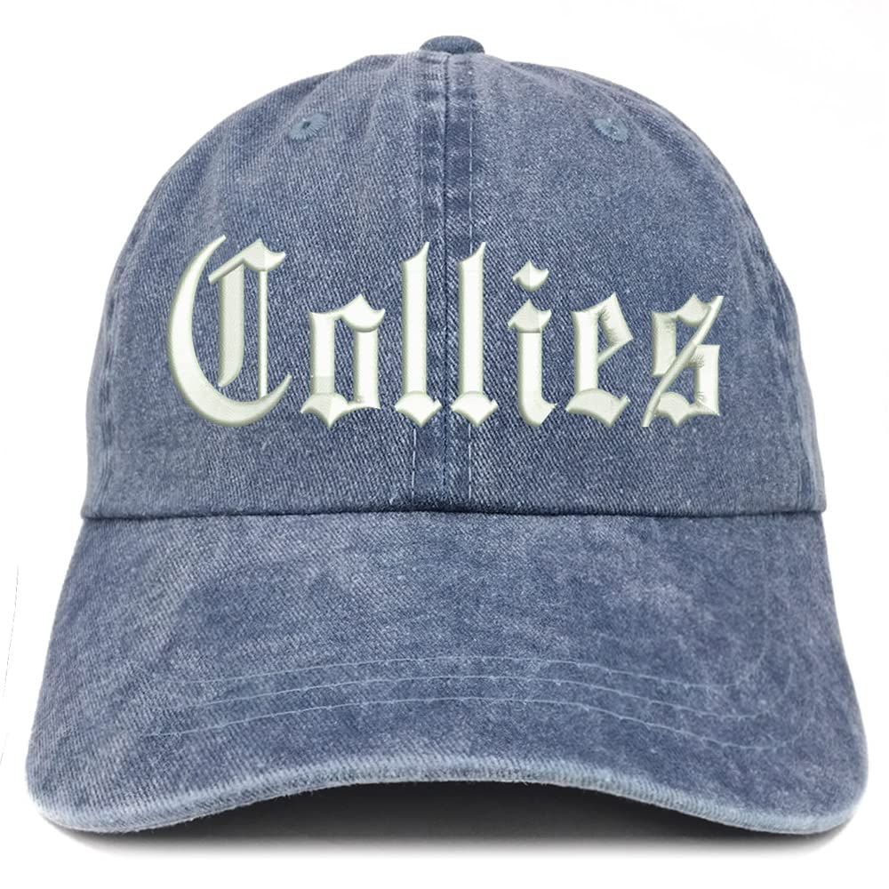 Trendy Apparel Shop Old English Collies Washed Pigment Dyed Baseball Cap