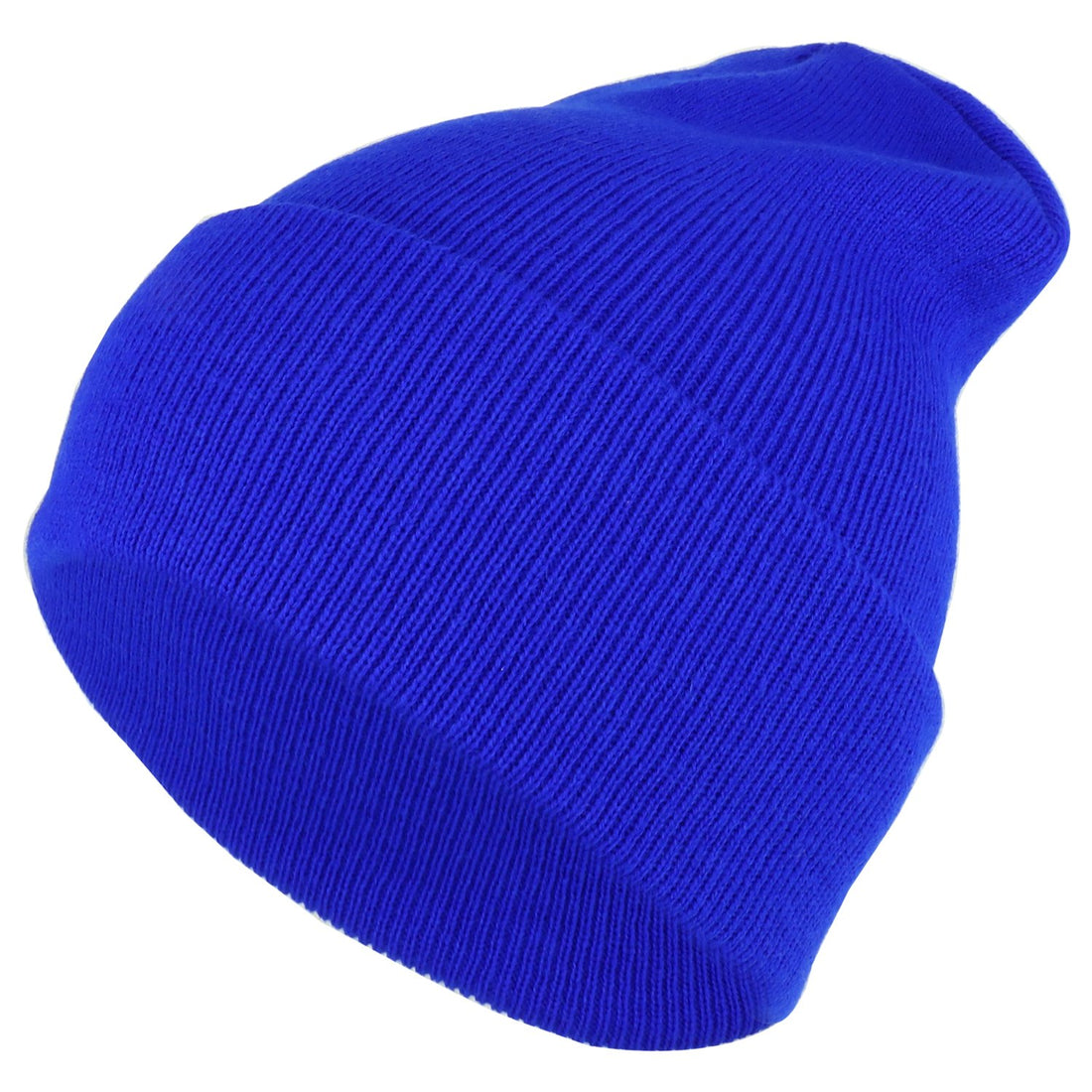 Trendy Apparel Shop Plain Long Cuff Winter Acrylic Beanie Cap