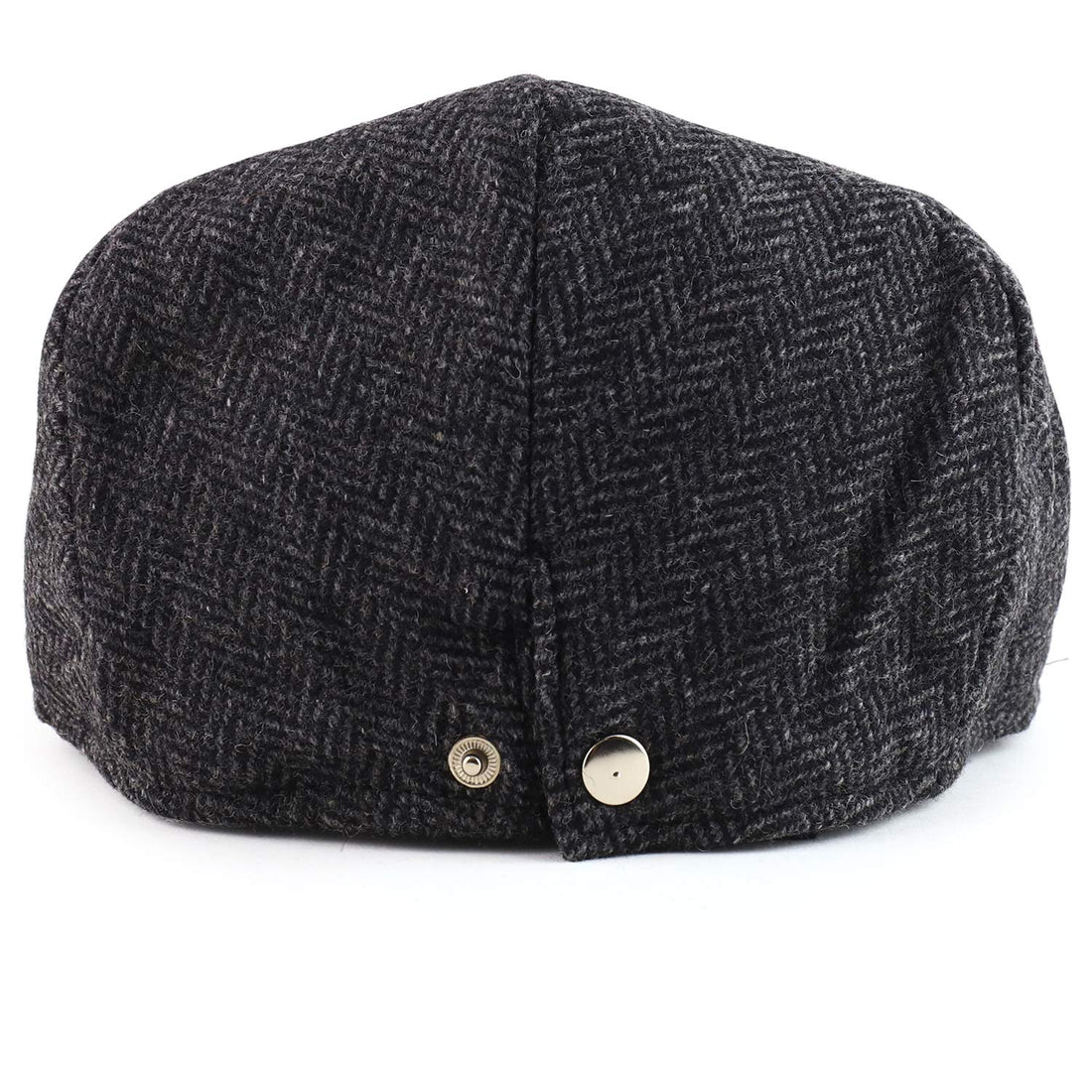 Trendy Apparel Shop Men's Herringbone Wool Blend Adjustable 3 Button Ivy Cap
