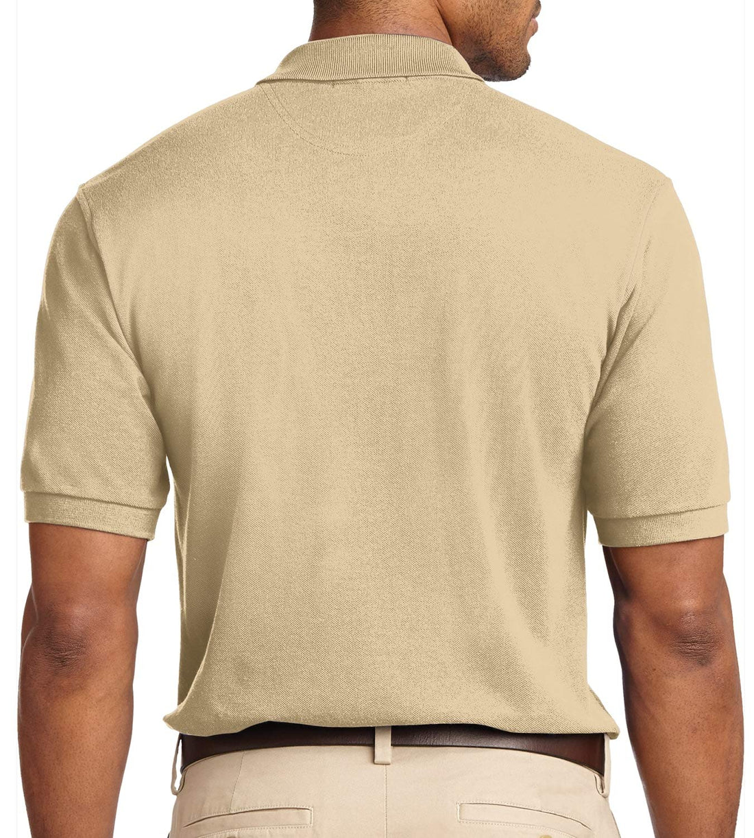Trendy Apparel Shop Soft Cotton Shrink Resistant Easy Care Heavyweight Durable Men's Polo Big and Tall Shirt