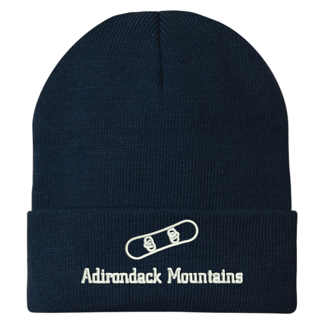 Trendy Apparel Shop Adirondack Mountains Snowboard Logo Embroidered Long Cuff Beanie