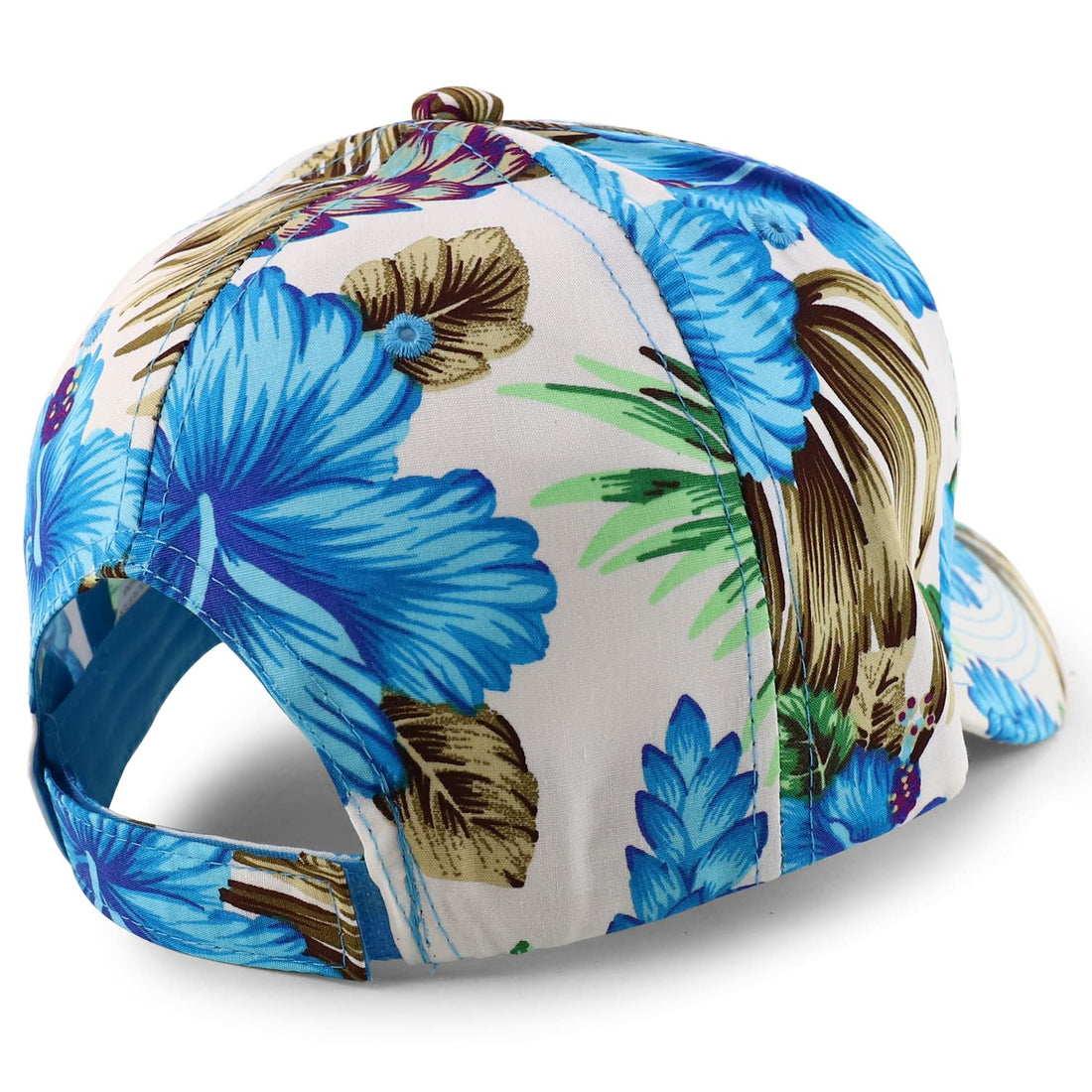 Trendy Apparel Shop Tropical Flower Hibiscus Pattern Print Baseball Cap