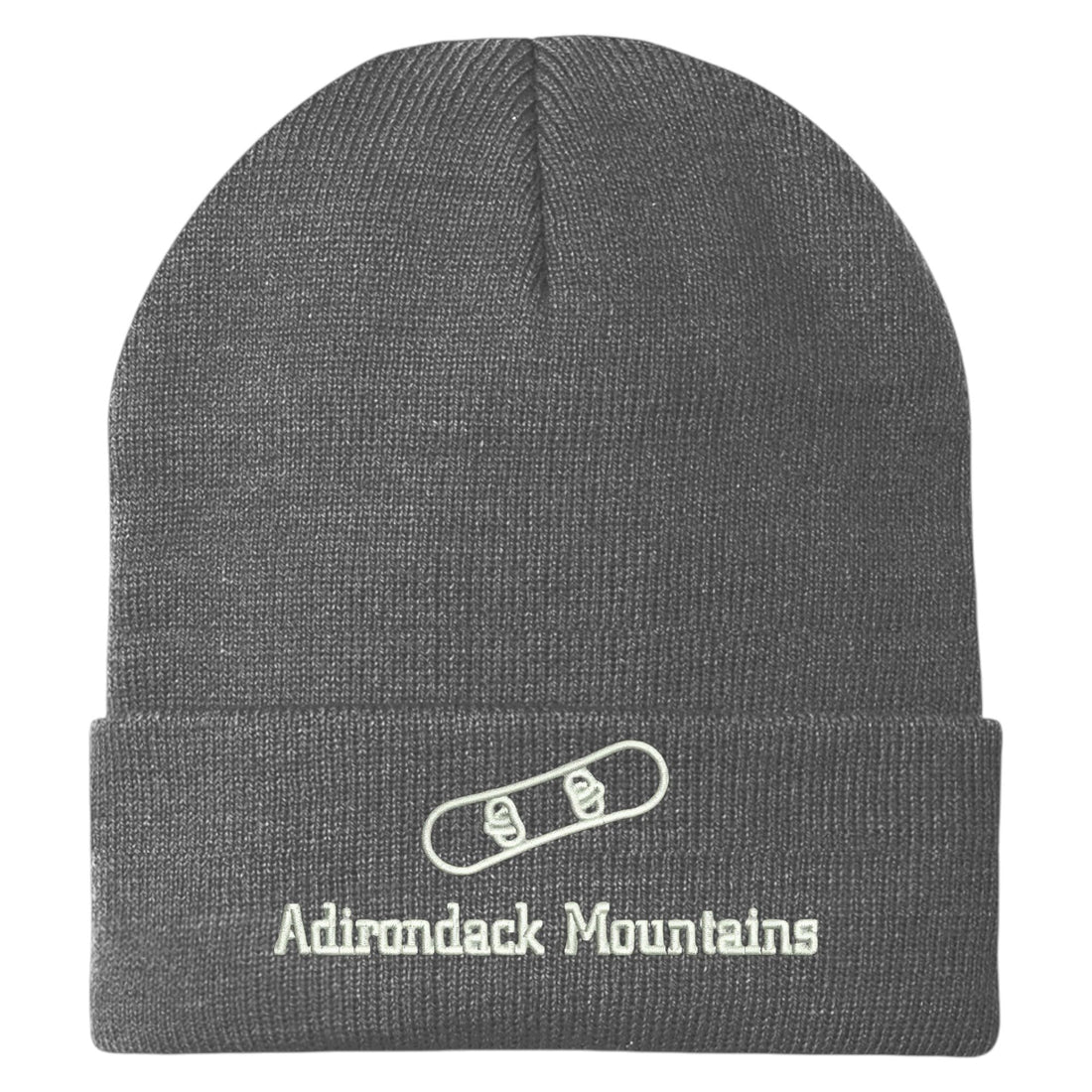 Trendy Apparel Shop Adirondack Mountains Snowboard Logo Embroidered Long Cuff Beanie