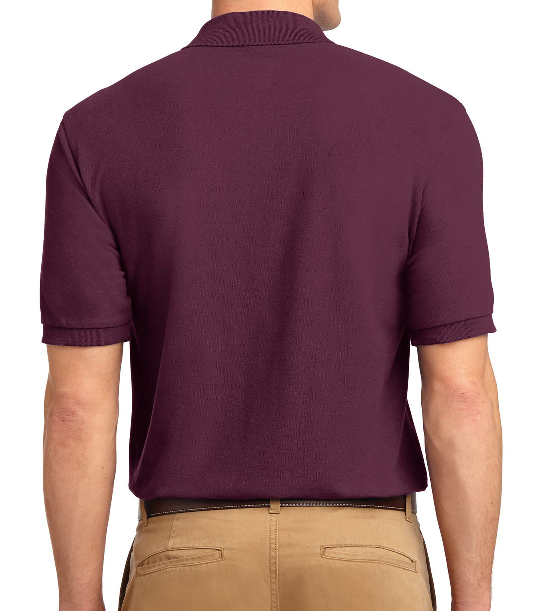 Trendy Apparel Shop Silky Classic Comfortable Fit Wrinkle Resistant Polyester Blend Men's Polo Big and Tall Shirt