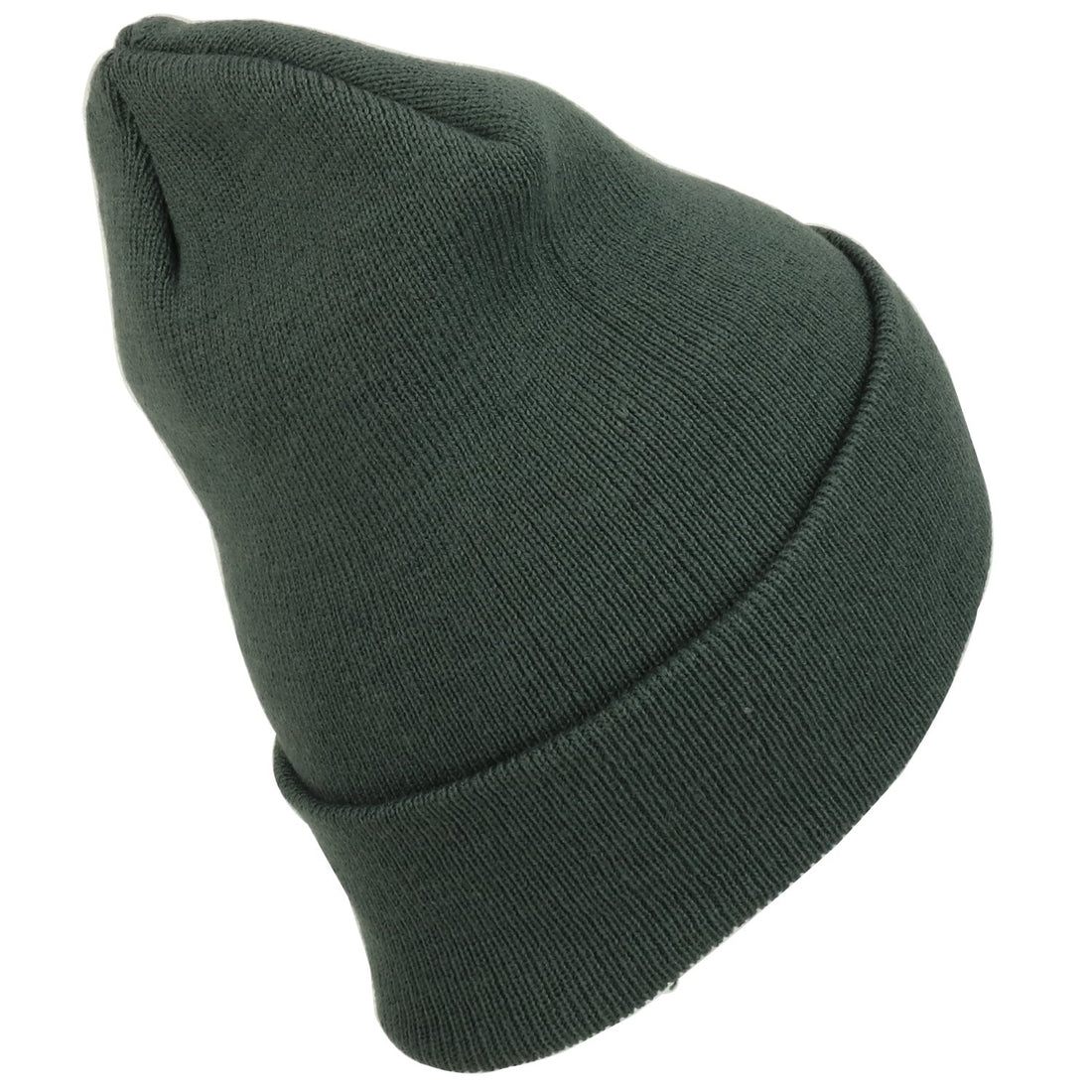 Trendy Apparel Shop Plain Long Cuff Winter Acrylic Beanie Cap