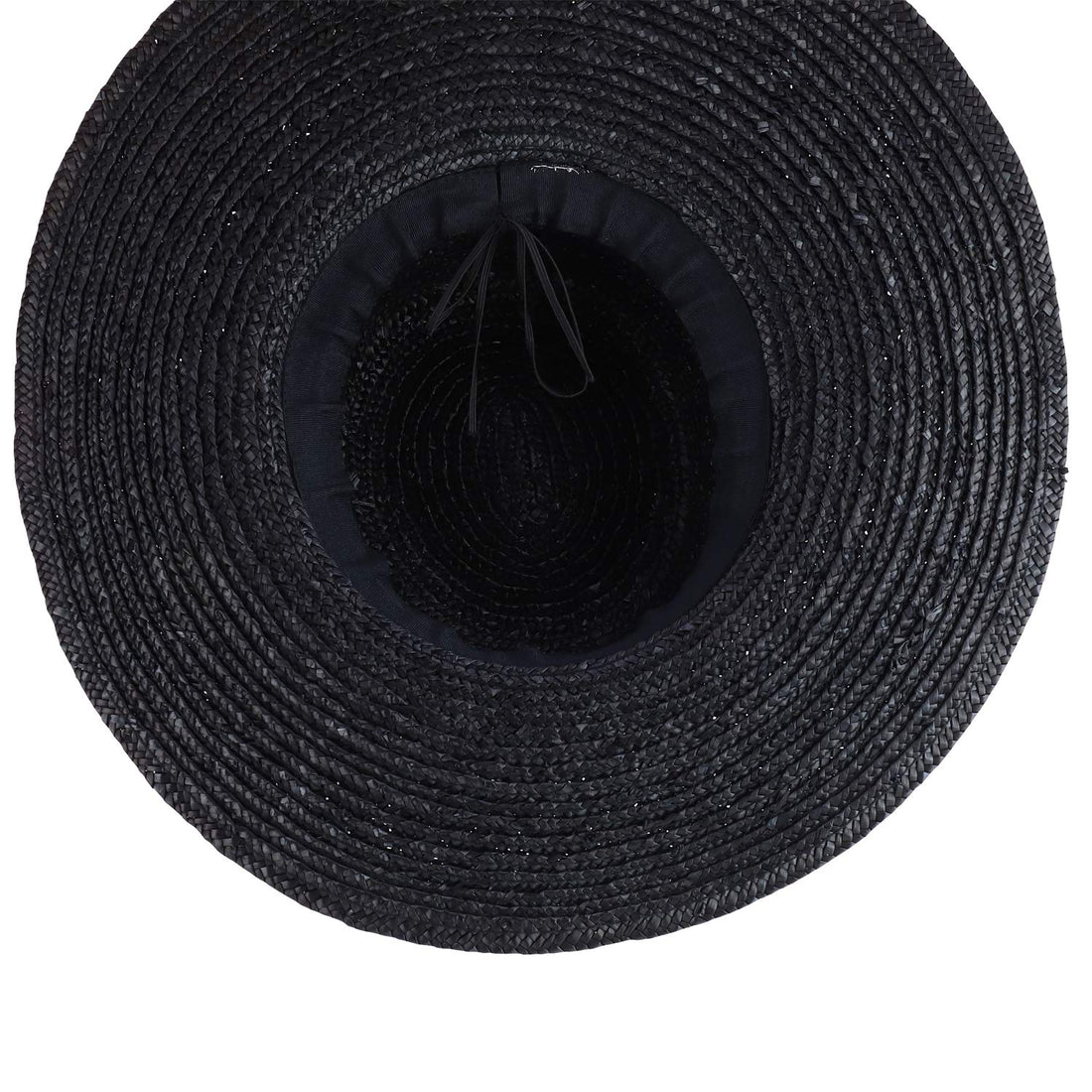 Trendy Apparel Shop Women's 4" Brim Ribbon Band Boater Wide Brim Straw Sun Hat