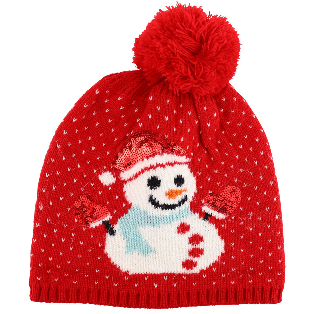 Trendy Apparel Shop Happy Holidays Christmas Theme Winter Xmas Pom Beanies