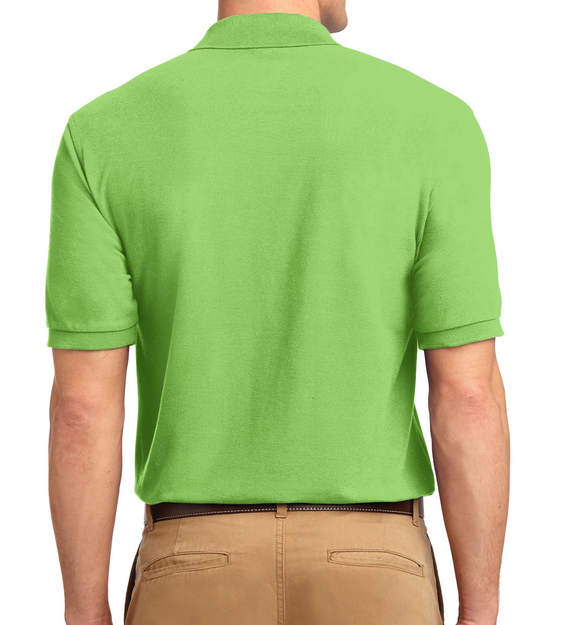 Trendy Apparel Shop Silky Classic Comfortable Fit Wrinkle Resistant Polyester Blend Men's Polo Big and Tall Shirt
