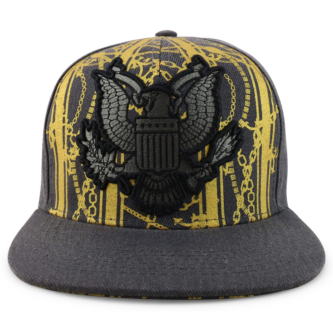 Trendy Apparel Shop Money Eagle Embroidered Flatbill Snapback Baseball Cap