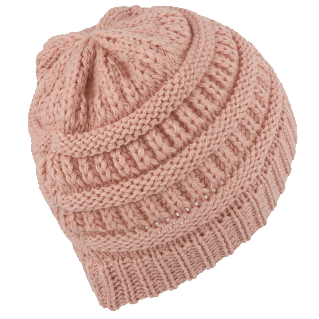 Trendy Apparel Shop Kid's Crochet Knit Winter Short Beanie Hat