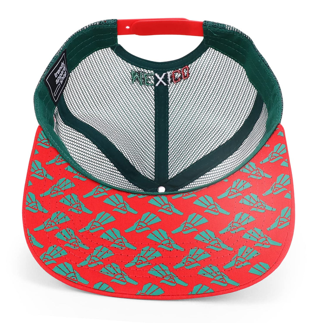 Trendy Apparel Shop XXL Hecho En Mexico Eagle 3D Embroidered Flatbill Snapback Mesh Cap