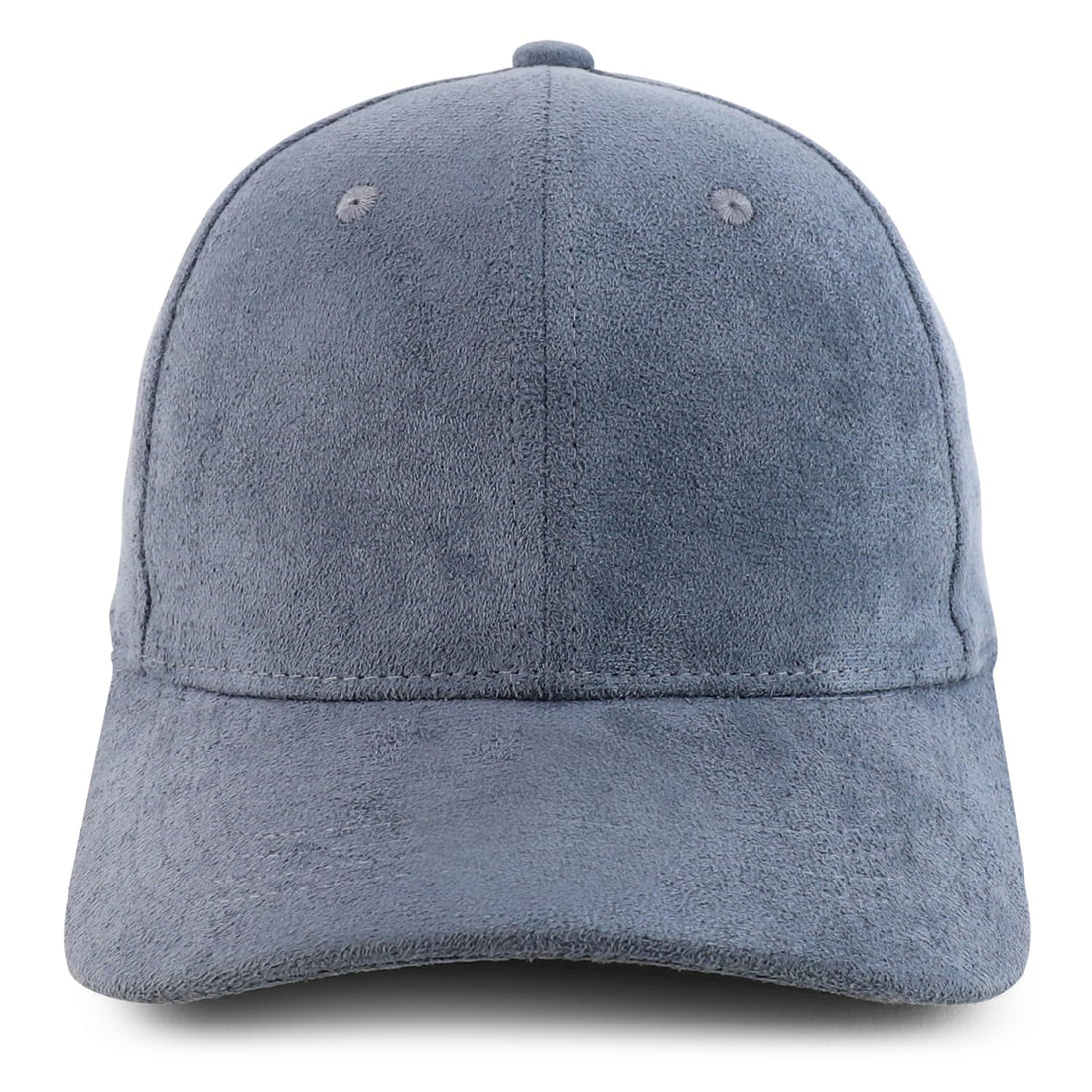Trendy Apparel Shop Plain Faux Suede Leather Adjustable Structured Baseball Cap