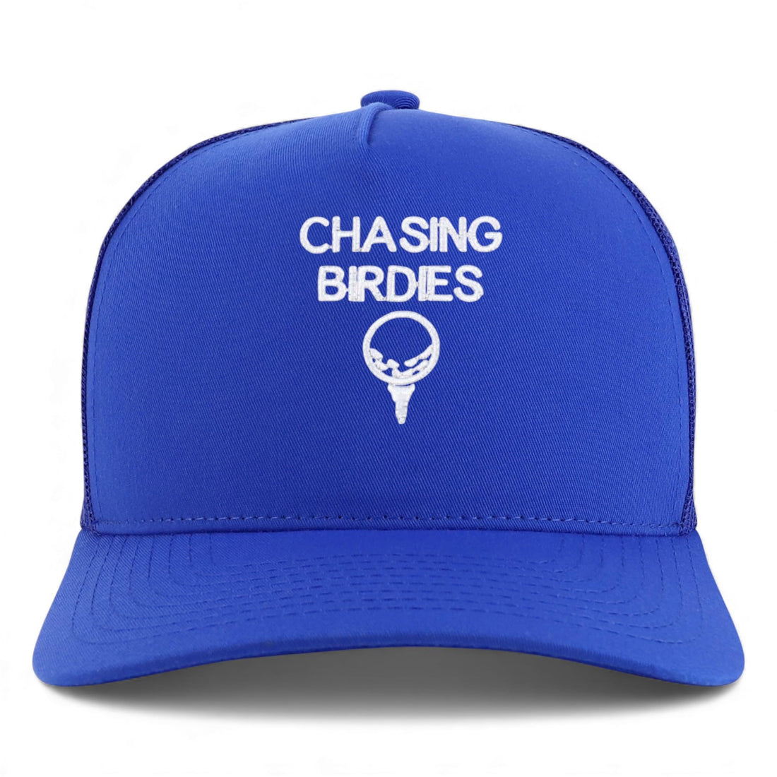 Trendy Apparel Shop Chasing Birdies Embroidered 5 Panel Snapback Trucker Cap