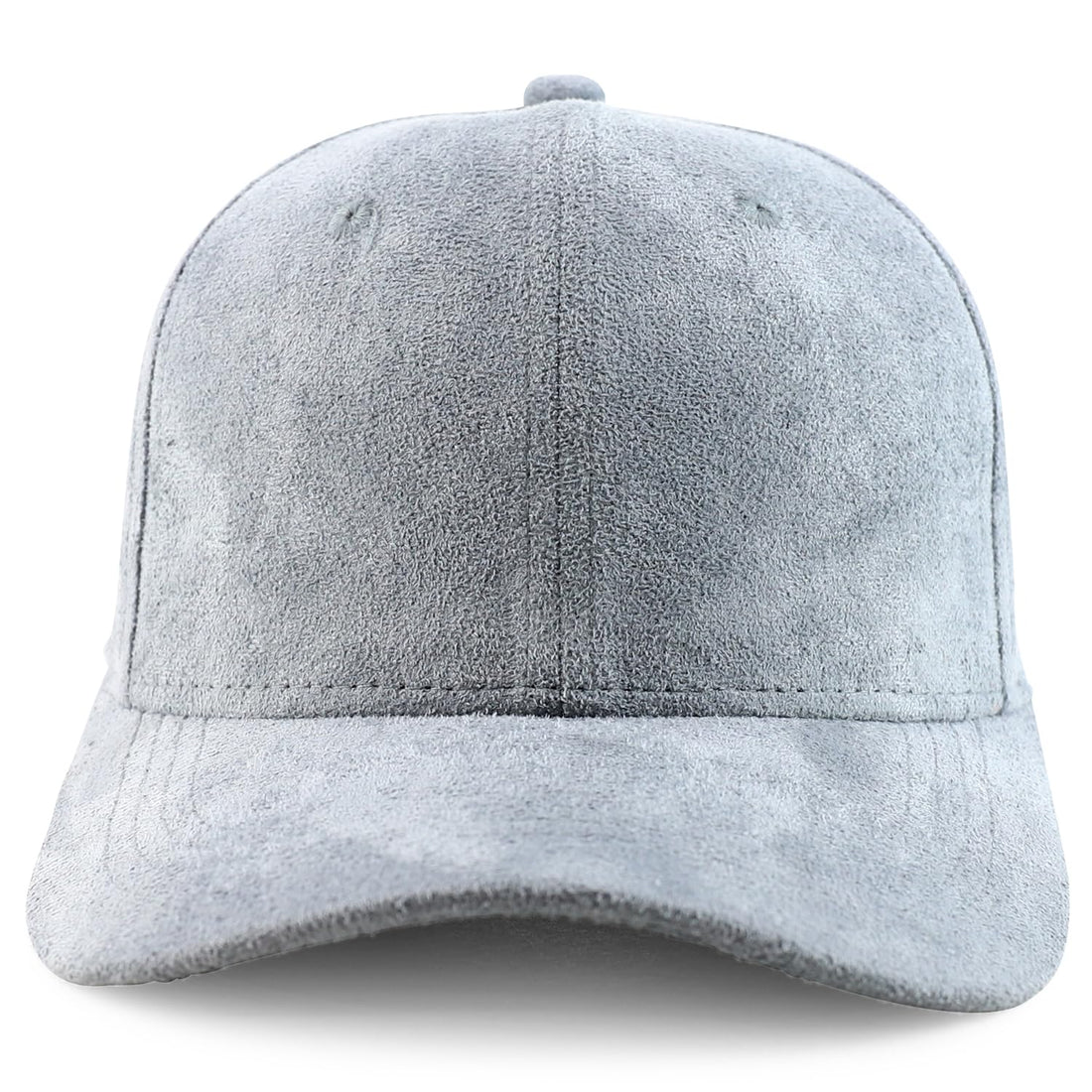 Trendy Apparel Shop Plain Faux Suede Leather Adjustable Structured Baseball Cap