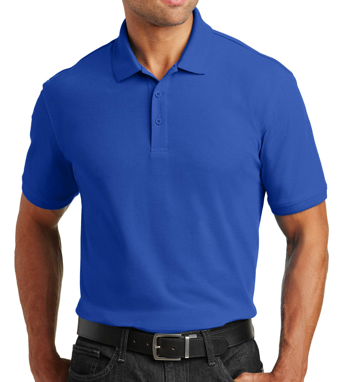 Trendy Apparel Shop Comfortable Traditional Fit Durable Poly Blend Men's Polo Big and Tall Shirt