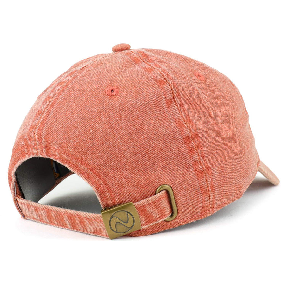 Trendy Apparel Shop Orange Patch Pigment Dyed Washed Baseball Cap