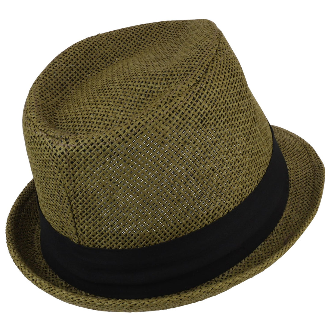 Trendy Apparel Shop Kid's Lightweight Straw Fedora Hat with Hat Band