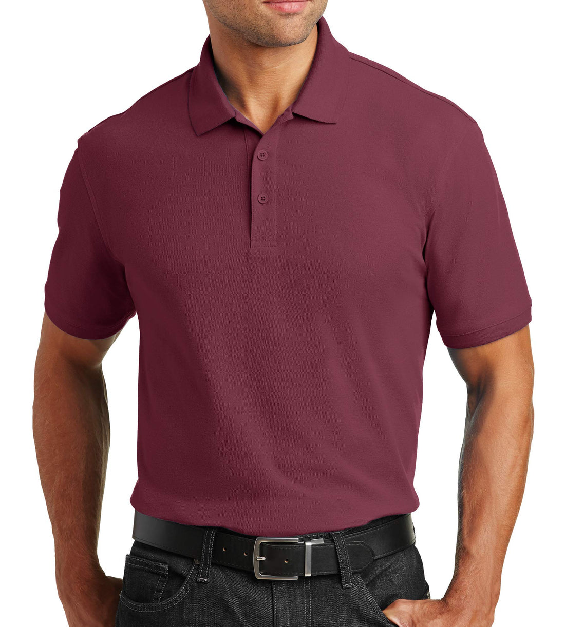 Trendy Apparel Shop Comfortable Traditional Fit Durable Poly Blend Men's Polo Big and Tall Shirt