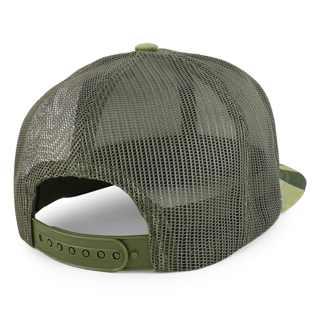 Trendy Apparel Shop Plain Solid Cotton Mesh Flatbill Snapback Cap
