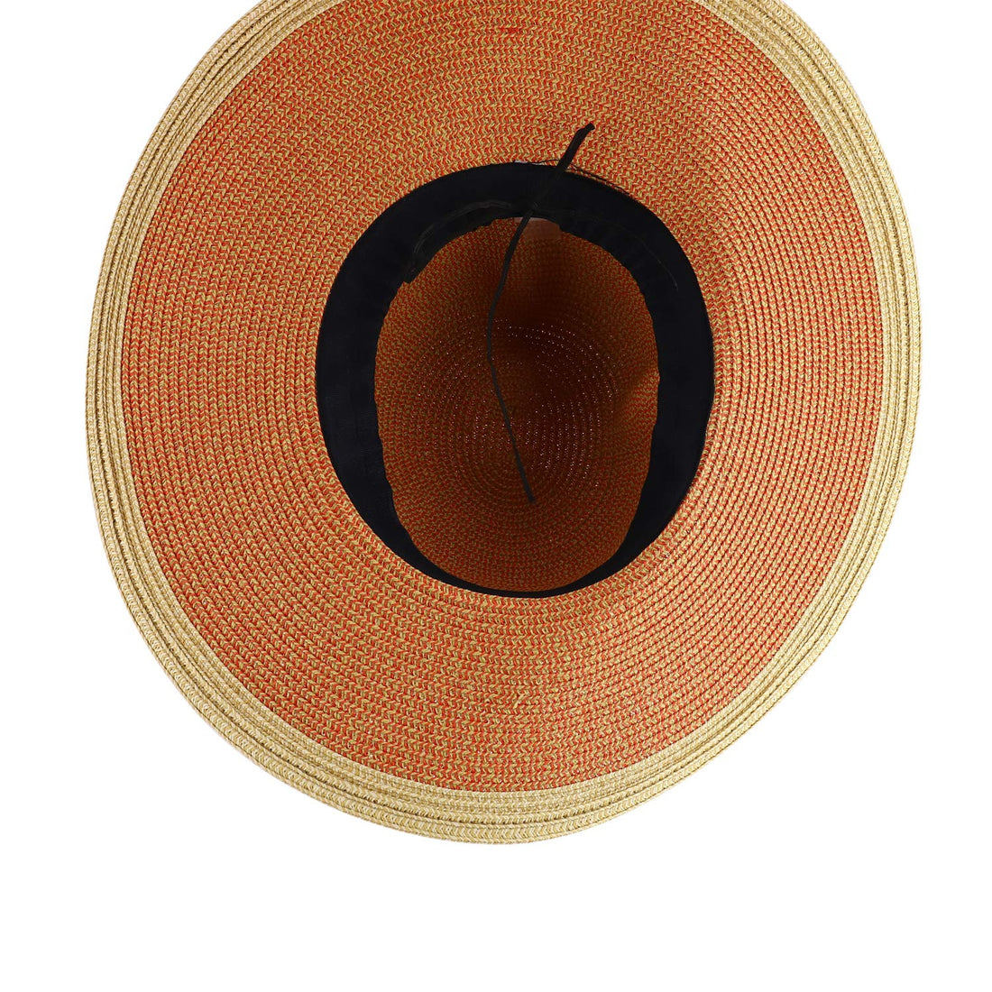Trendy Apparel Shop Women's UPF 50+ Paper Braid Tweed Flat Brim Sun Hat