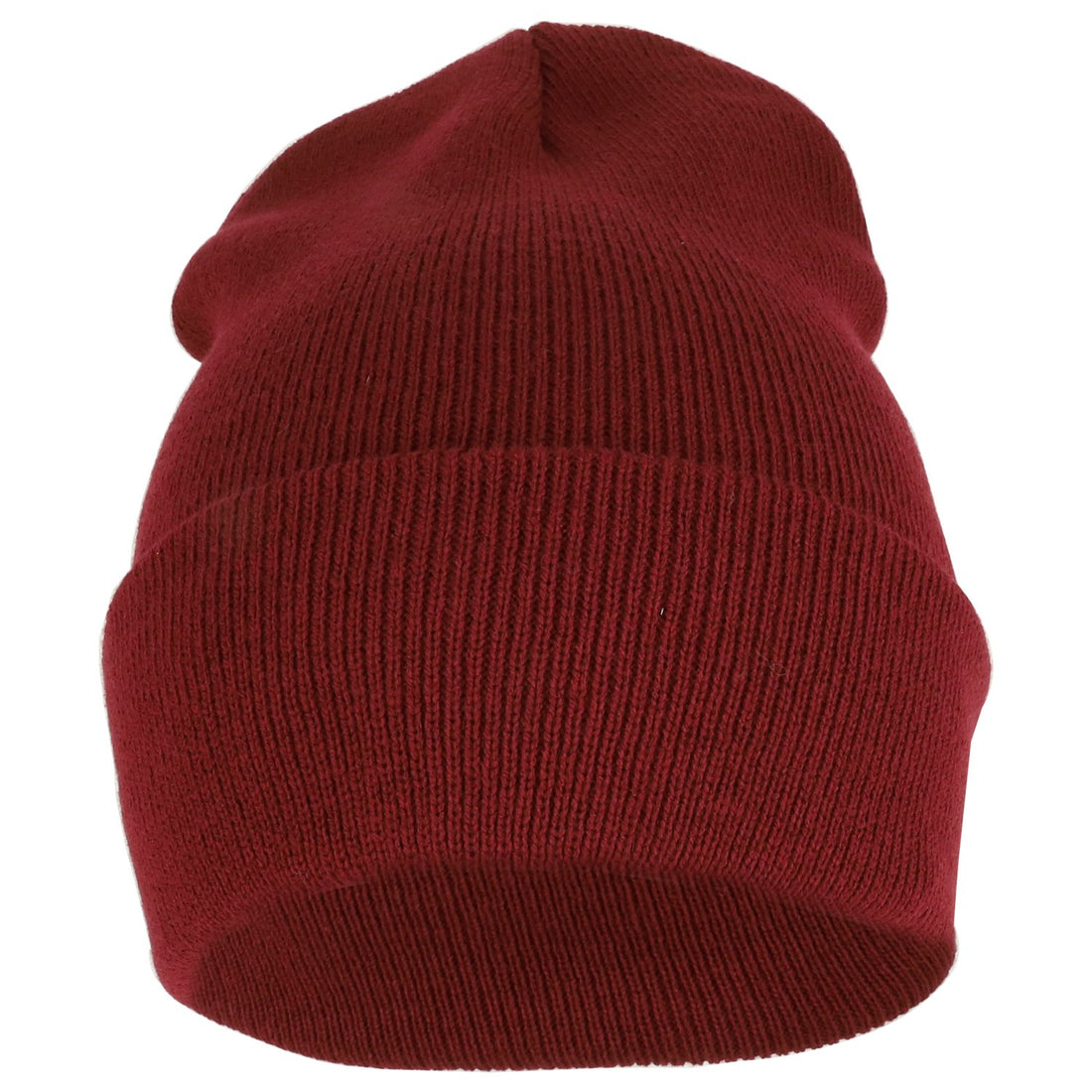 Trendy Apparel Shop Plain Long Cuff Winter Acrylic Beanie Cap