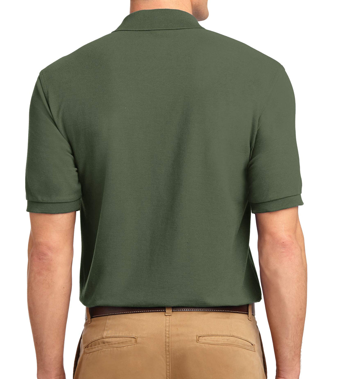 Trendy Apparel Shop Silky Classic Comfortable Fit Wrinkle Resistant Polyester Blend Men's Polo Big and Tall Shirt