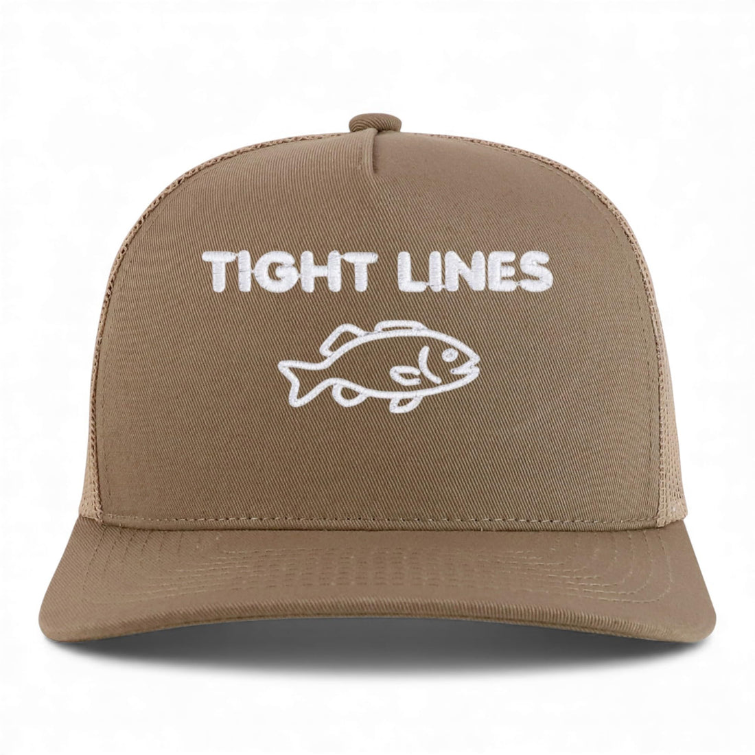 Trendy Apparel Shop Tight Lines Embroidered 5 Panel Snapback Trucker Cap