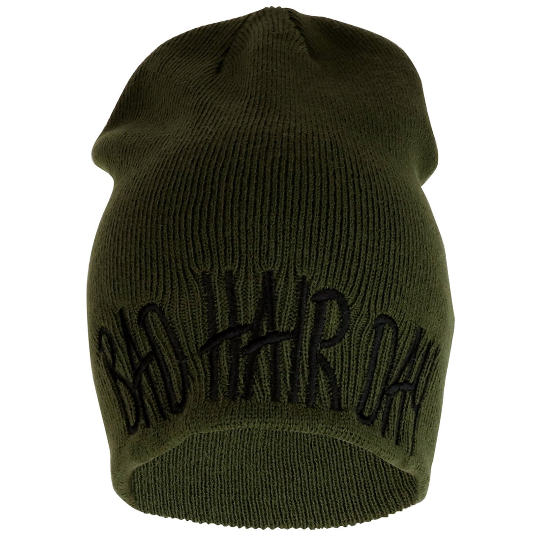 Trendy Apparel Shop Bad Hair Day Text Embroidered Beanie Hat