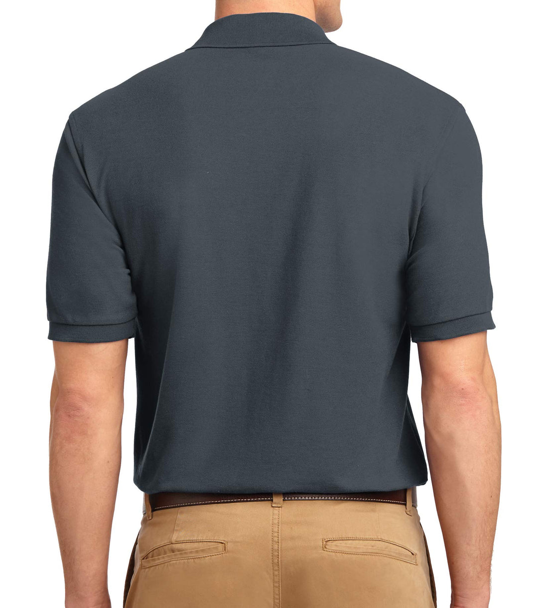 Trendy Apparel Shop Silky Classic Comfortable Fit Wrinkle Resistant Polyester Blend Men's Polo Big and Tall Shirt