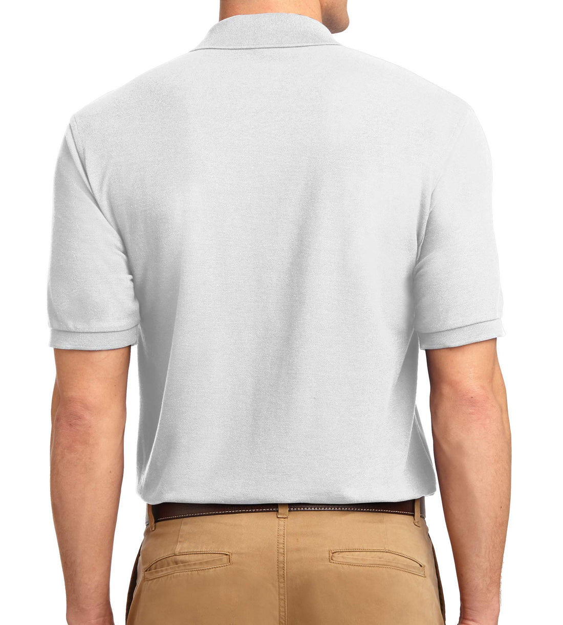 Trendy Apparel Shop Silky Classic Comfortable Fit Wrinkle Resistant Polyester Blend Men's Polo Big and Tall Shirt