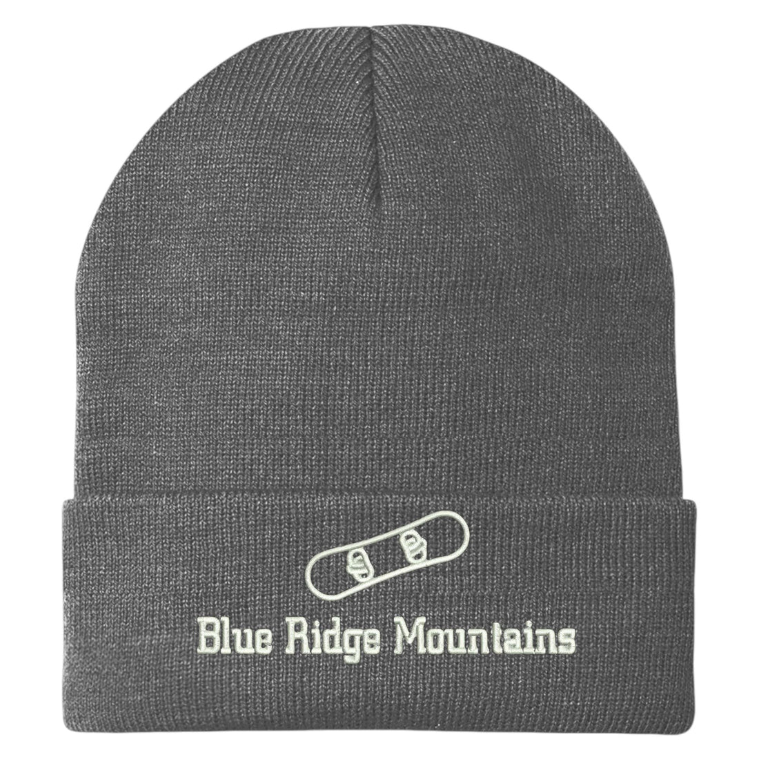 Trendy Apparel Shop Blue Ridge Mountains Snowboard Logo Embroidered Long Cuff Beanie