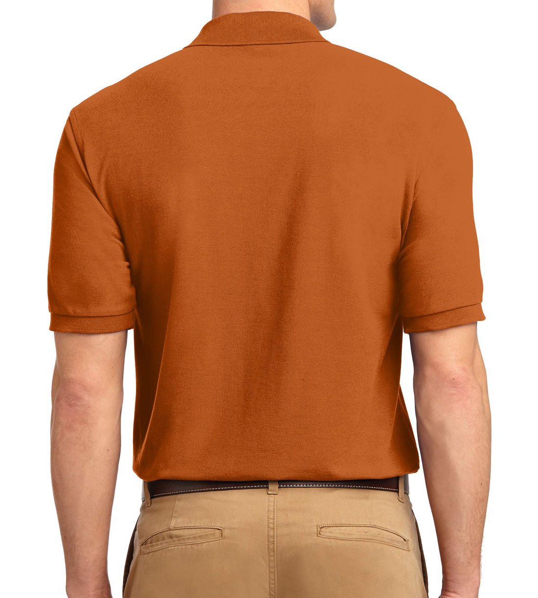 Trendy Apparel Shop Silky Classic Comfortable Fit Wrinkle Resistant Polyester Blend Men's Polo Big and Tall Shirt