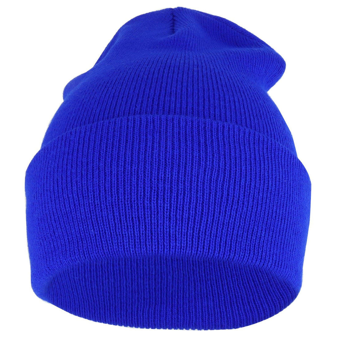 Trendy Apparel Shop Plain Long Cuff Winter Acrylic Beanie Cap