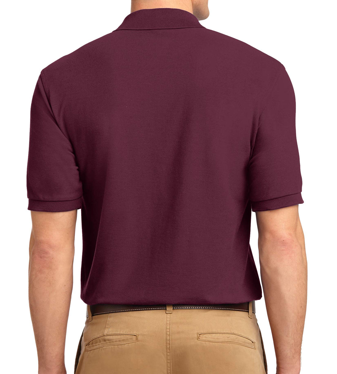 Trendy Apparel Shop Silky Classic Comfortable Fit Wrinkle Resistant Polyester Blend Men's Polo Big and Tall Shirt