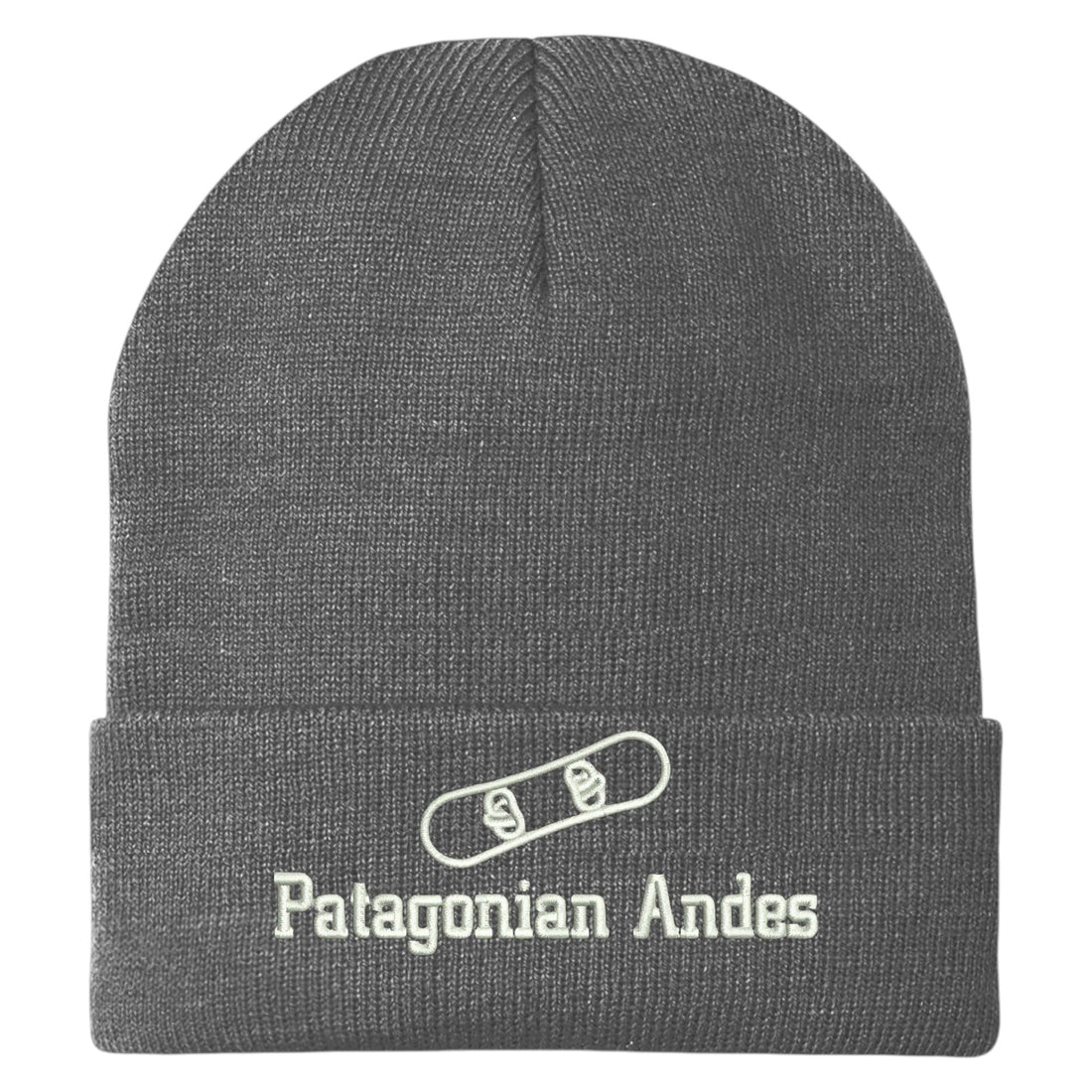 Trendy Apparel Shop Patagonian Andes Snowboard Logo Embroidered Long Cuff Beanie