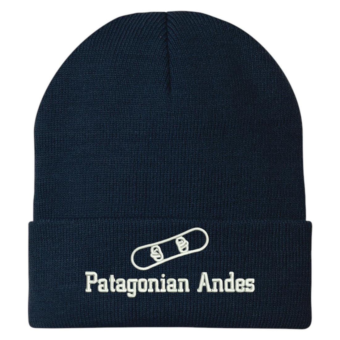 Trendy Apparel Shop Patagonian Andes Snowboard Logo Embroidered Long Cuff Beanie