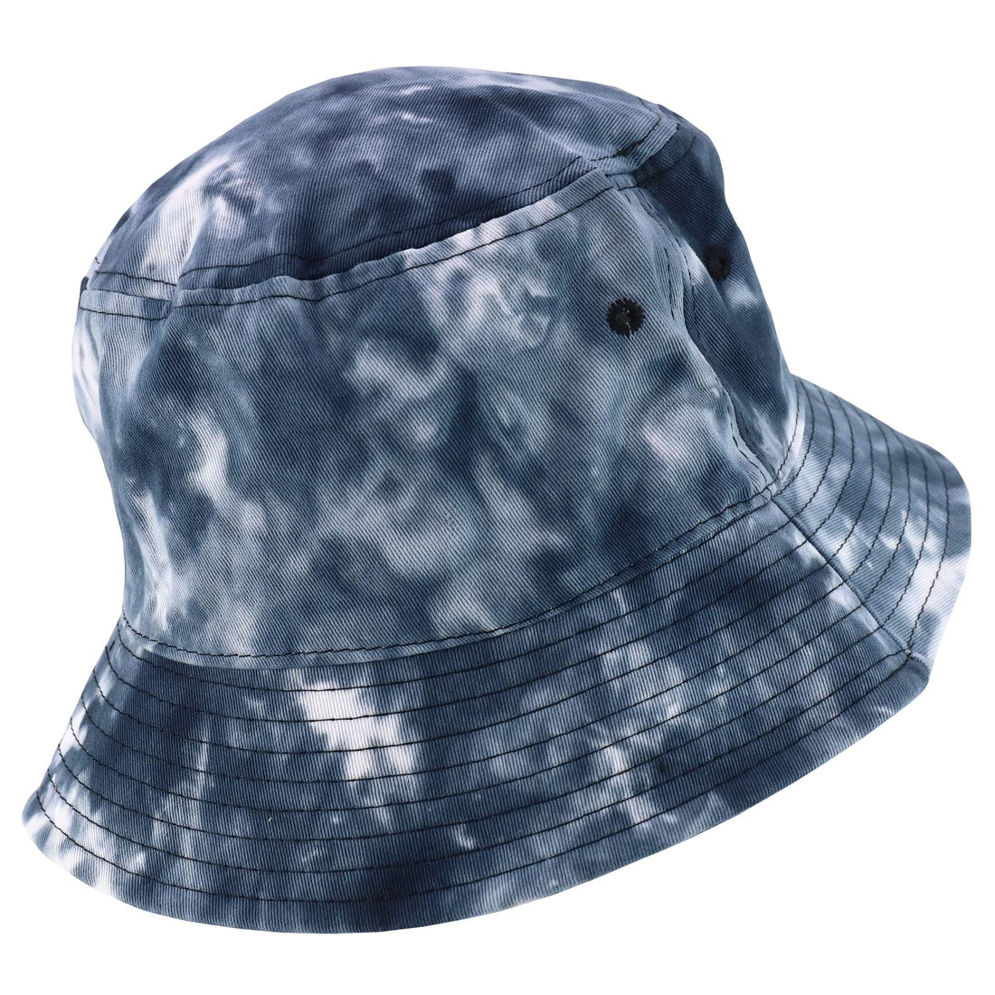 Trendy Apparel Shop Plain 100% Cotton Tie Dye Fabric Patterned Summer Bucket Hat